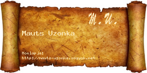 Mauts Uzonka névjegykártya